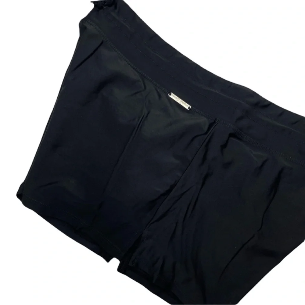 Black Athletic Shorts Tie Waist Gym Running Track Shorts Size 12 Medium Large